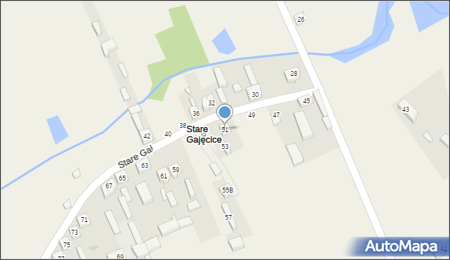 Stare Gajęcice, Stare Gajęcice, 51, mapa Stare Gajęcice