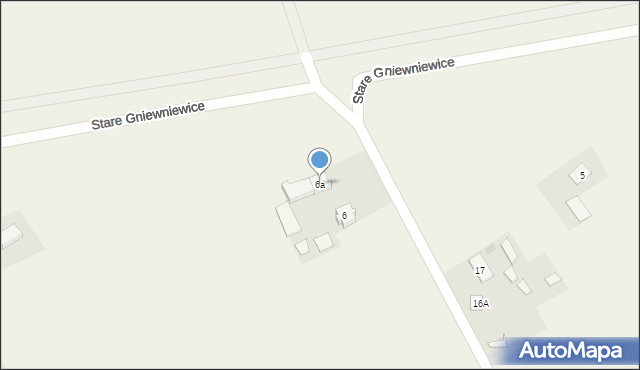 Stare Gniewniewice, Stare Gniewniewice, 6a, mapa Stare Gniewniewice