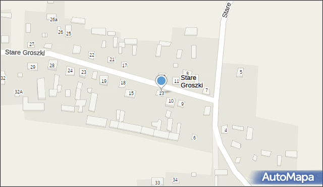 Stare Groszki, Stare Groszki, 13, mapa Stare Groszki