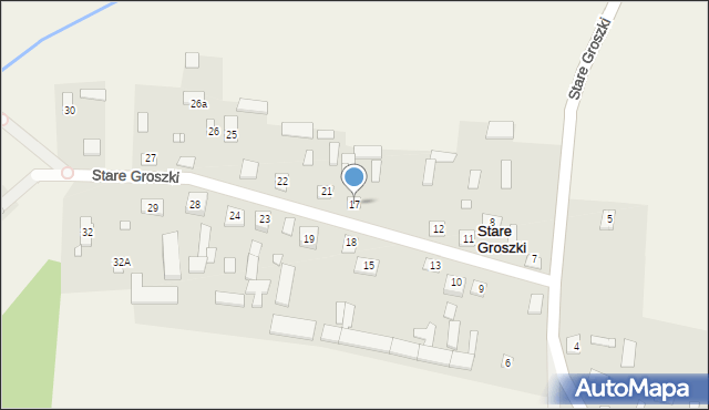 Stare Groszki, Stare Groszki, 17, mapa Stare Groszki