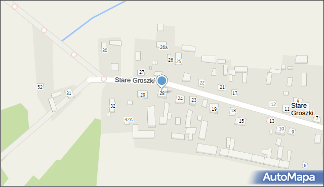 Stare Groszki, Stare Groszki, 28, mapa Stare Groszki