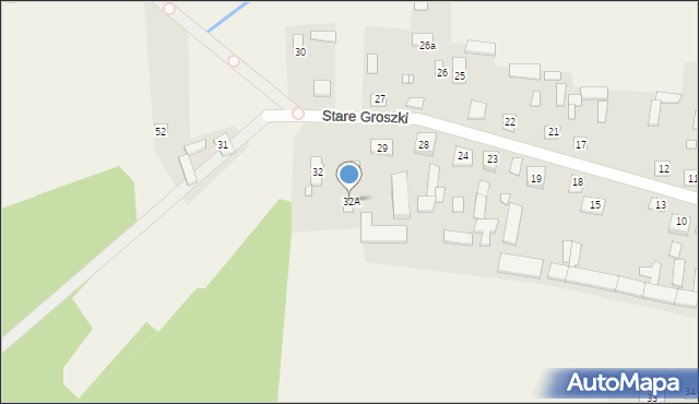 Stare Groszki, Stare Groszki, 32A, mapa Stare Groszki