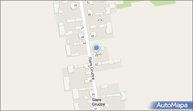Stare Grudze, Stare Grudze, 43, mapa Stare Grudze