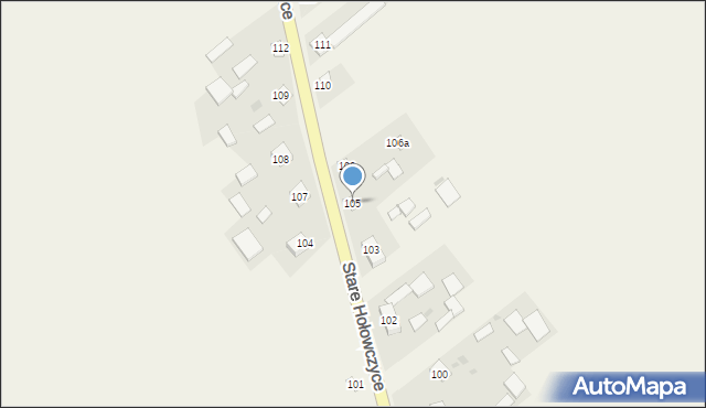 Stare Hołowczyce, Stare Hołowczyce, 105, mapa Stare Hołowczyce