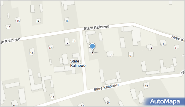 Stare Kalinowo, Stare Kalinowo, 7, mapa Stare Kalinowo