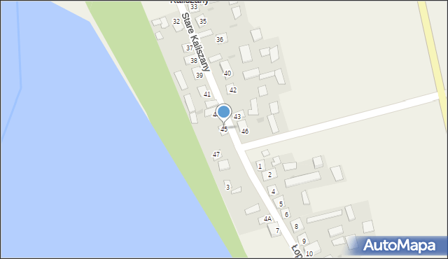 Stare Kaliszany, Stare Kaliszany, 45, mapa Stare Kaliszany