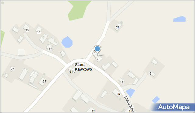 Stare Kawkowo, Stare Kawkowo, 5, mapa Stare Kawkowo
