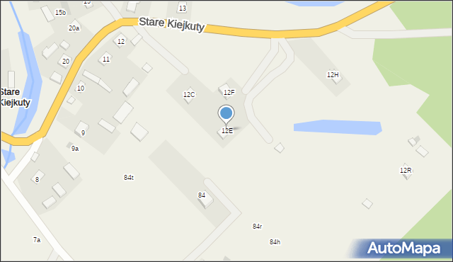 Stare Kiejkuty, Stare Kiejkuty, 12E, mapa Stare Kiejkuty