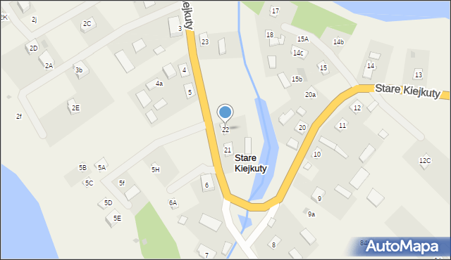 Stare Kiejkuty, Stare Kiejkuty, 22, mapa Stare Kiejkuty