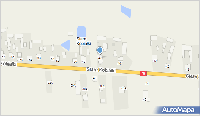 Stare Kobiałki, Stare Kobiałki, 47, mapa Stare Kobiałki