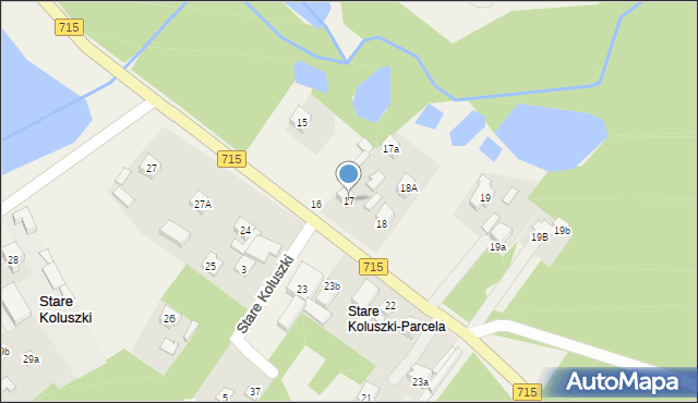 Stare Koluszki, Stare Koluszki, 17, mapa Stare Koluszki