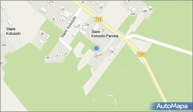 Stare Koluszki, Stare Koluszki, 21, mapa Stare Koluszki