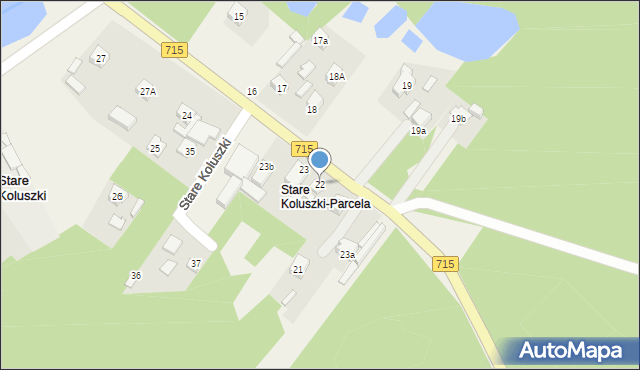 Stare Koluszki, Stare Koluszki, 22, mapa Stare Koluszki