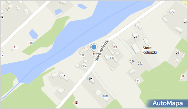 Stare Koluszki, Stare Koluszki, 31, mapa Stare Koluszki