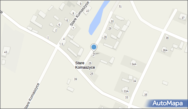 Stare Komaszyce, Stare Komaszyce, 27, mapa Stare Komaszyce