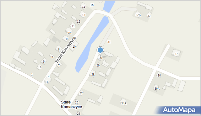 Stare Komaszyce, Stare Komaszyce, 30, mapa Stare Komaszyce