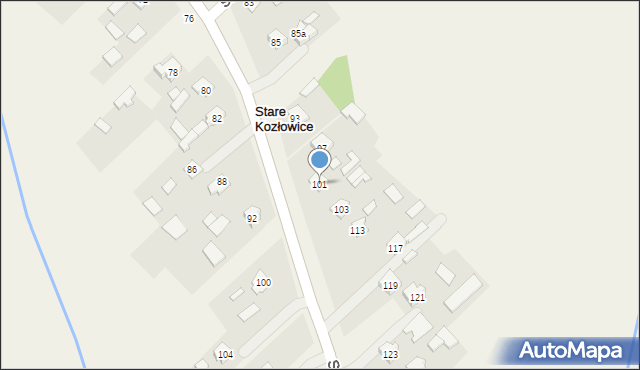 Stare Kozłowice, Stare Kozłowice, 101, mapa Stare Kozłowice