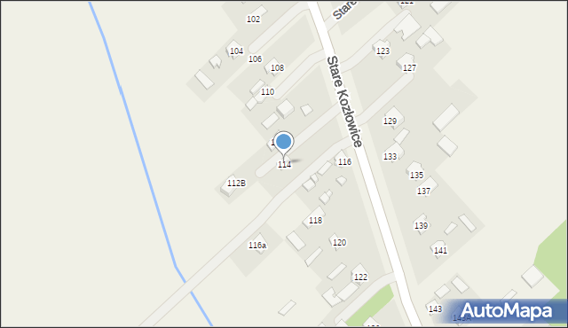 Stare Kozłowice, Stare Kozłowice, 114, mapa Stare Kozłowice