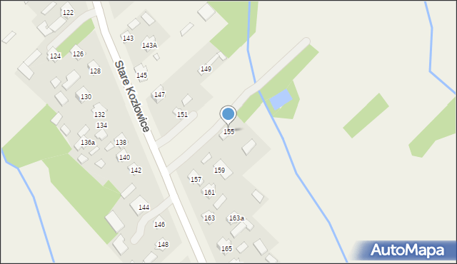 Stare Kozłowice, Stare Kozłowice, 155, mapa Stare Kozłowice