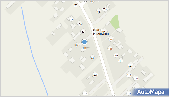 Stare Kozłowice, Stare Kozłowice, 88, mapa Stare Kozłowice