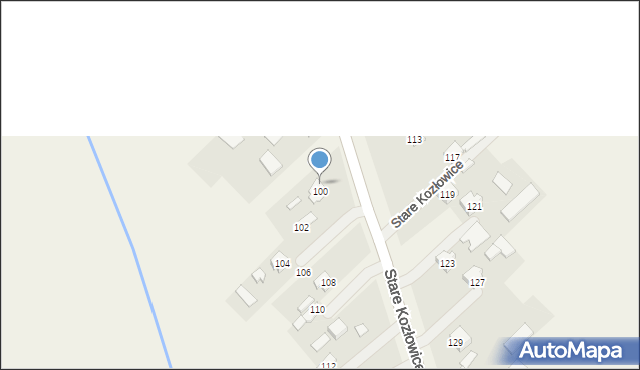 Stare Kozłowice, Stare Kozłowice, 98A, mapa Stare Kozłowice