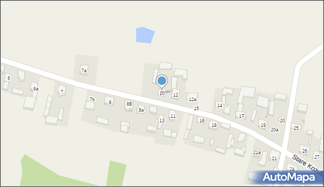 Stare Kozuby, Stare Kozuby, 10, mapa Stare Kozuby