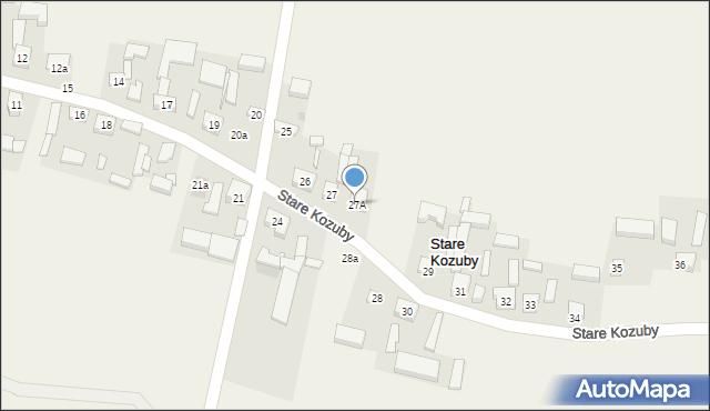 Stare Kozuby, Stare Kozuby, 27A, mapa Stare Kozuby