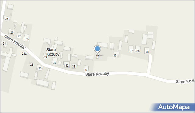 Stare Kozuby, Stare Kozuby, 35, mapa Stare Kozuby