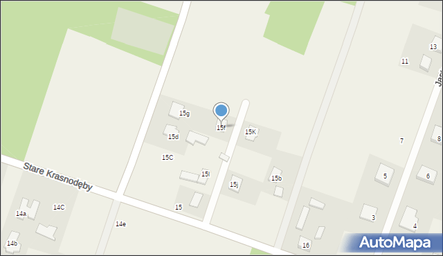 Stare Krasnodęby, Stare Krasnodęby, 15f, mapa Stare Krasnodęby