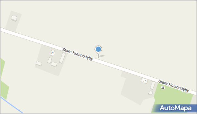 Stare Krasnodęby, Stare Krasnodęby, 2, mapa Stare Krasnodęby