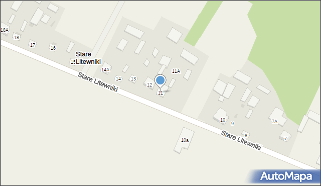 Stare Litewniki, Stare Litewniki, 11, mapa Stare Litewniki