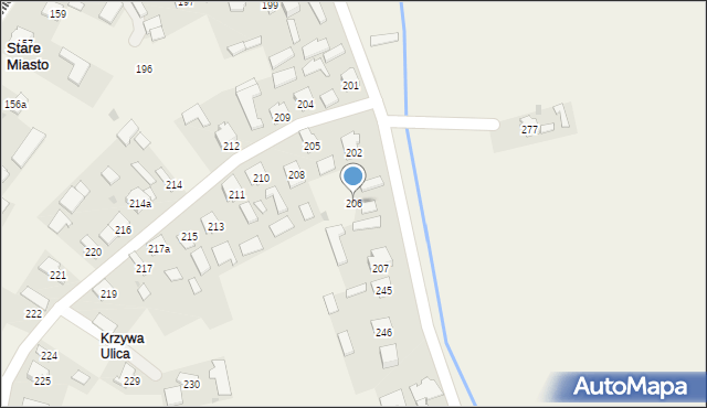 Stare Miasto, Stare Miasto, 206, mapa Stare Miasto