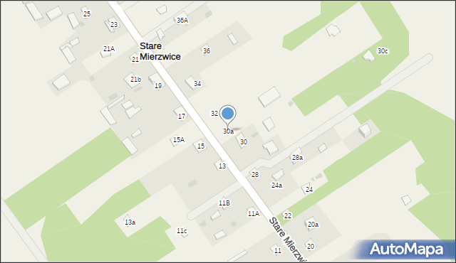 Stare Mierzwice, Stare Mierzwice, 30a, mapa Stare Mierzwice