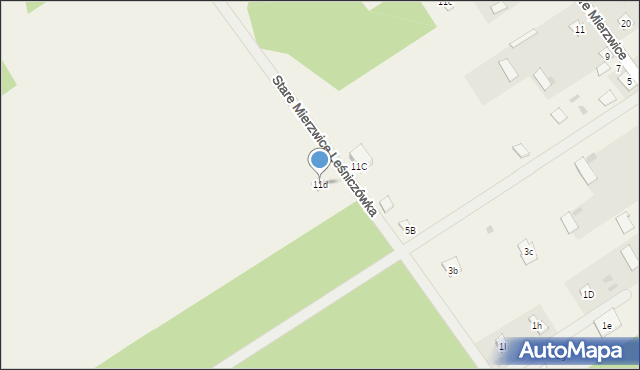 Stare Mierzwice Leśniczówka, Stare Mierzwice Leśniczówka, 11d, mapa Stare Mierzwice Leśniczówka