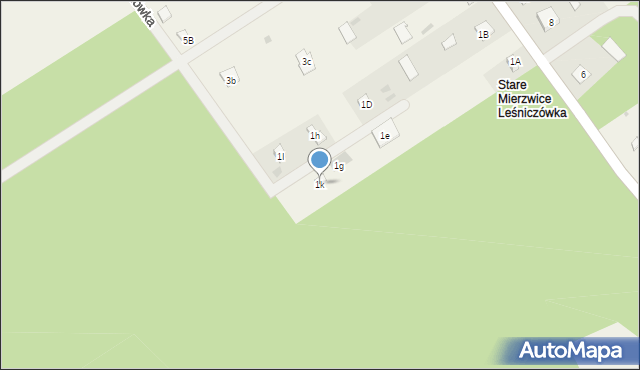Stare Mierzwice Leśniczówka, Stare Mierzwice Leśniczówka, 1k, mapa Stare Mierzwice Leśniczówka