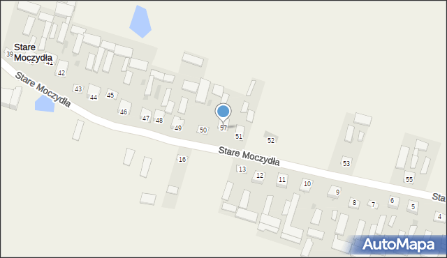 Stare Moczydła, Stare Moczydła, 57, mapa Stare Moczydła