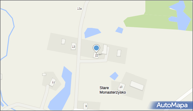 Stare Monasterzysko, Stare Monasterzysko, 12, mapa Stare Monasterzysko