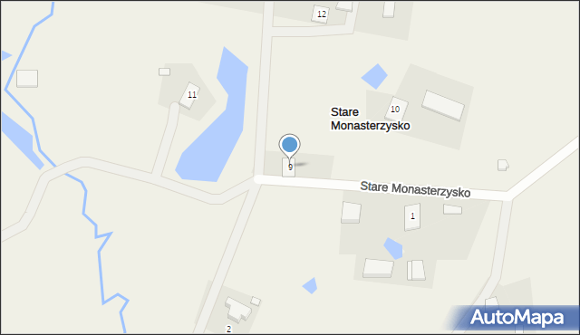 Stare Monasterzysko, Stare Monasterzysko, 9, mapa Stare Monasterzysko