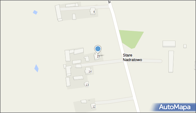 Stare Nadratowo, Stare Nadratowo, 15, mapa Stare Nadratowo