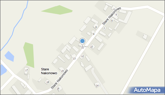 Stare Nakonowo, Stare Nakonowo, 11, mapa Stare Nakonowo