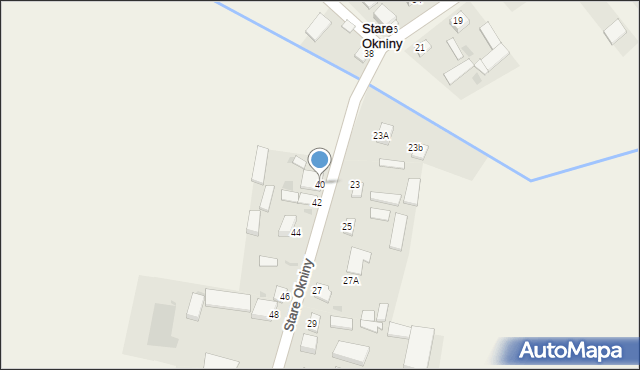 Stare Okniny, Stare Okniny, 40, mapa Stare Okniny