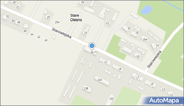 Stare Olesno, Starowiejska, 23, mapa Stare Olesno