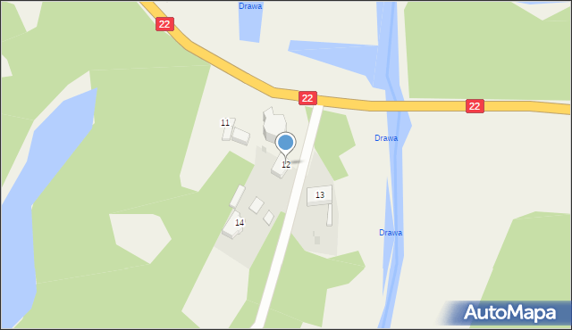 Stare Osieczno, Stare Osieczno, 12, mapa Stare Osieczno