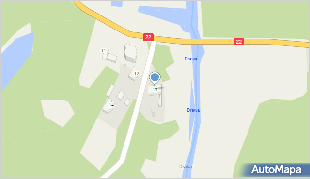 Stare Osieczno, Stare Osieczno, 13, mapa Stare Osieczno