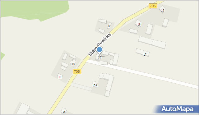 Stare Rowiska, Stare Rowiska, 16, mapa Stare Rowiska