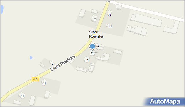 Stare Rowiska, Stare Rowiska, 21, mapa Stare Rowiska