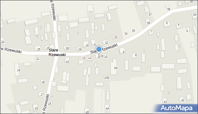 Stare Rzewuski, Stare Rzewuski, 11, mapa Stare Rzewuski