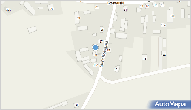 Stare Rzewuski, Stare Rzewuski, 16, mapa Stare Rzewuski
