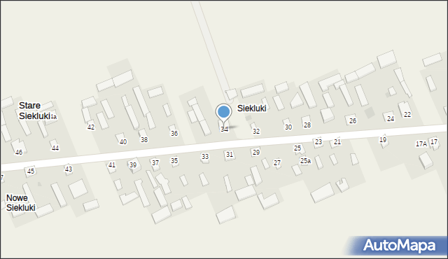 Stare Siekluki, Stare Siekluki, 34, mapa Stare Siekluki