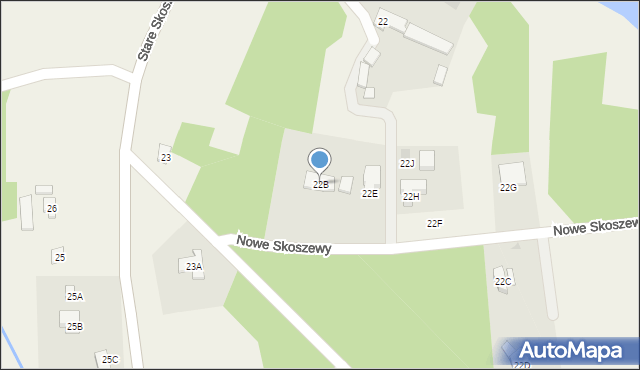 Stare Skoszewy, Stare Skoszewy, 22B, mapa Stare Skoszewy